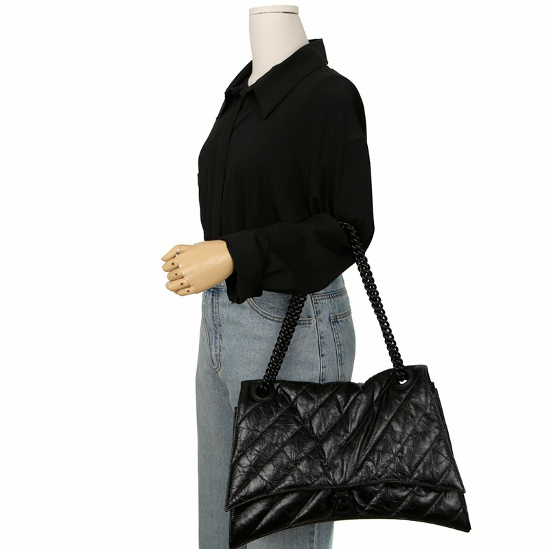 BALENCIAGA 壓皺大單肩包 716332-9