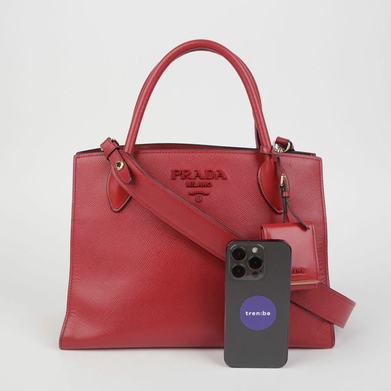 PRADA 單色托特單肩包 1BA156-12