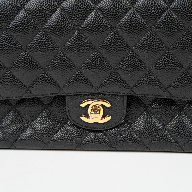 CHANEL Caviar Skin 經典中型單肩包 A01112-2