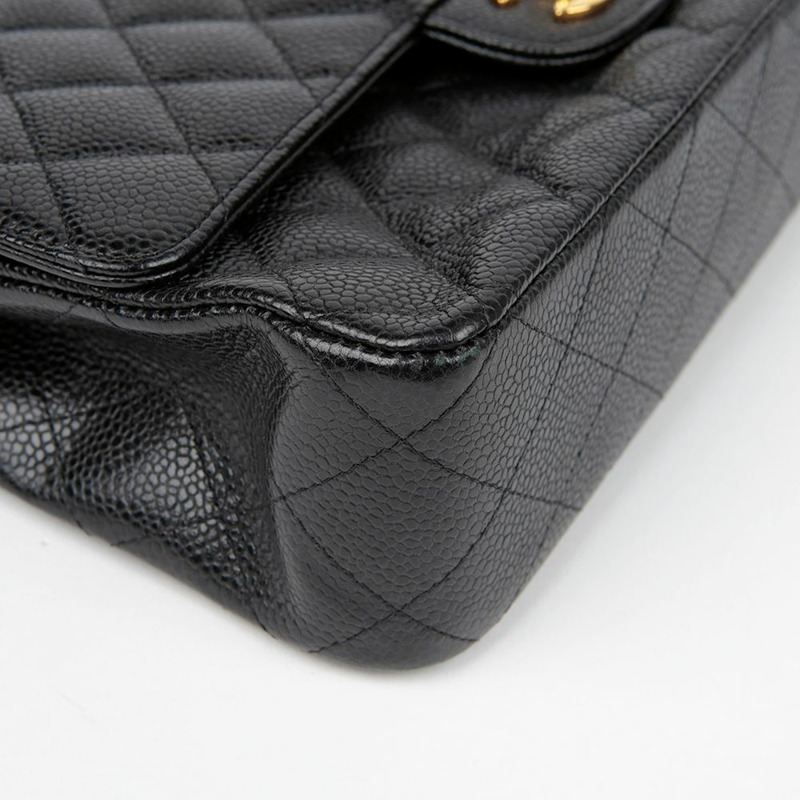 CHANEL Caviar Skin 經典中型單肩包 A01112-7