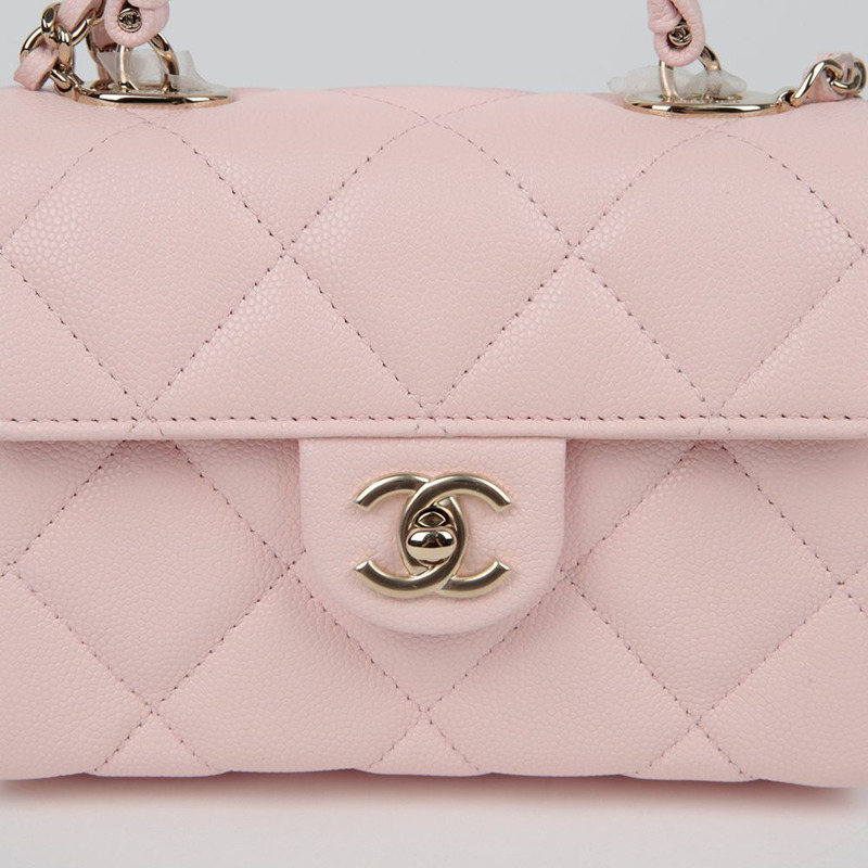 CHANEL Caviar Skin Retro Twist 迷你托特肩背包 AP4569-2