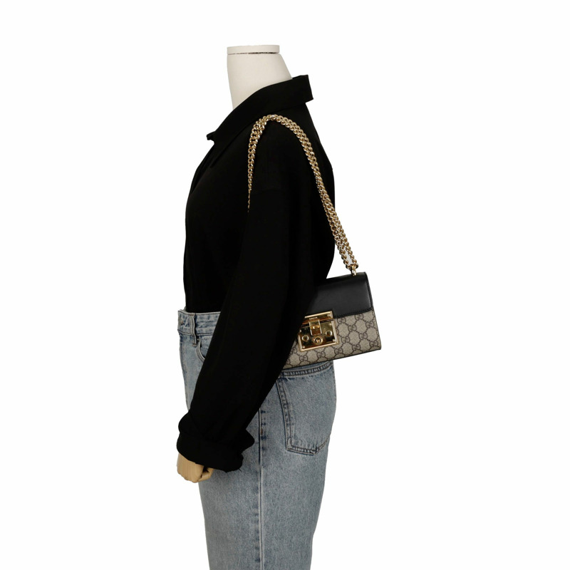 GUCCI Paddle Lock 小號鏈條單肩斜背包 409487-12