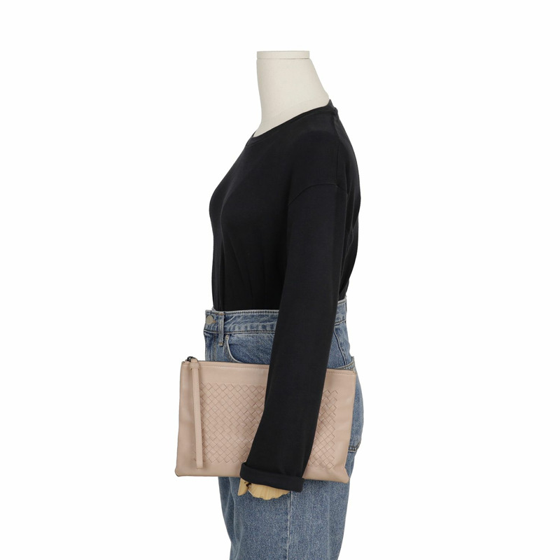 BOTTEGA VENETA Intrecciato 編織文件手拿包 598225-13