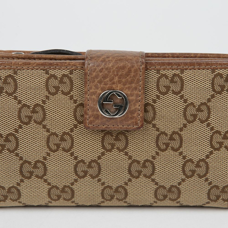GUCCI 337023 GG 標誌緊湊型皮夾-1