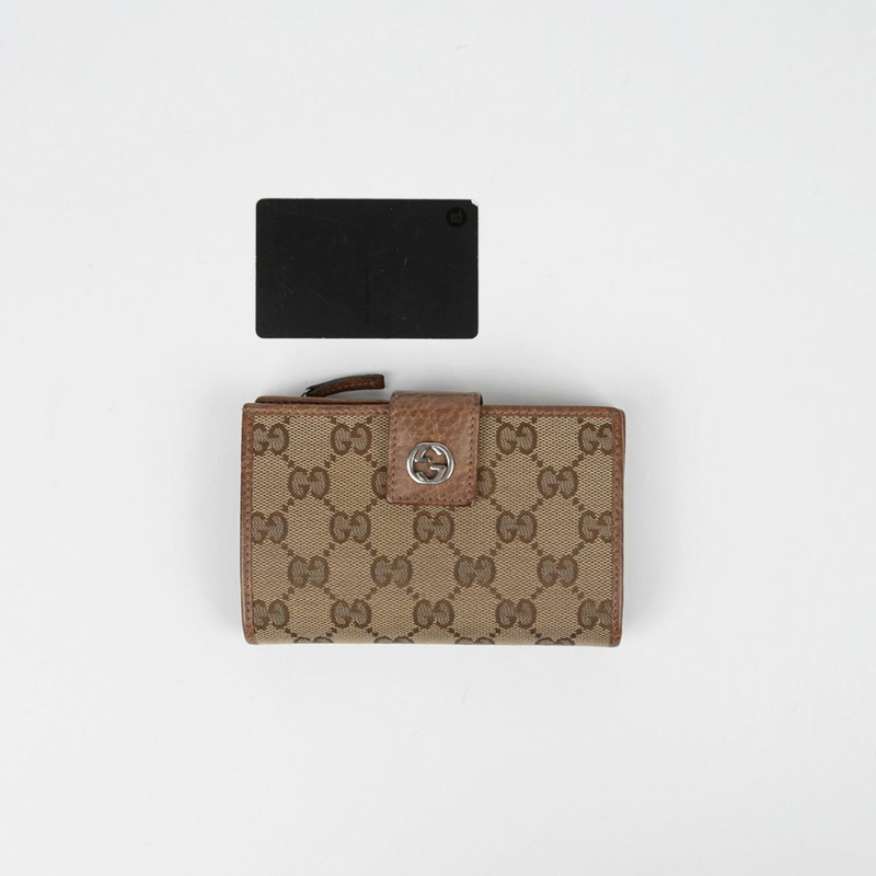 GUCCI 337023 GG 標誌緊湊型皮夾-9