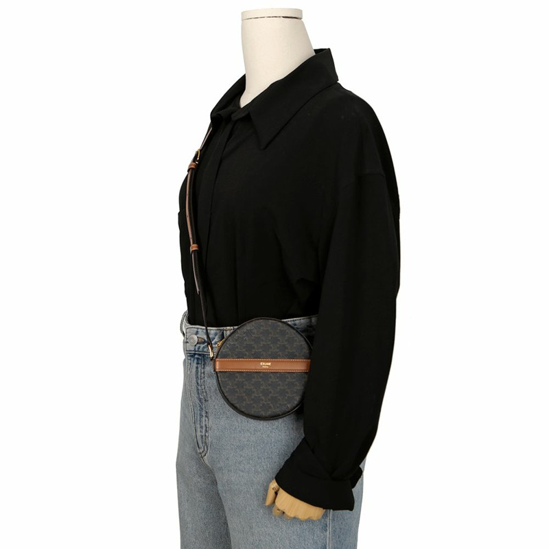 【包稅】CELINE 10G342CAM 圓形脈衝肩帶斜背包-8