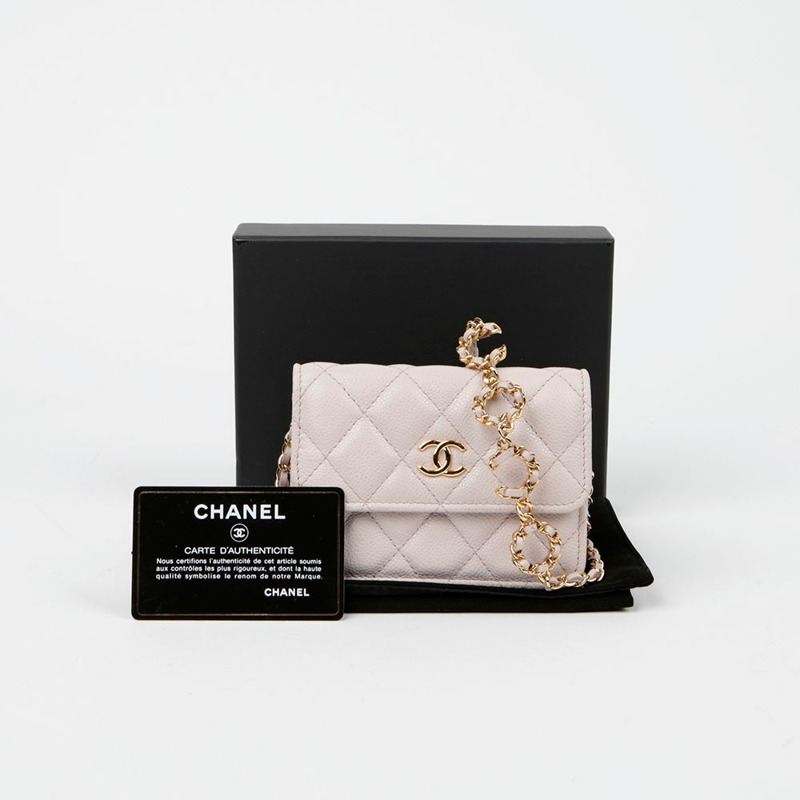 CHANEL Caviar Skin Miss Coco 迷你鏈條單肩斜背包 AP2306-0
