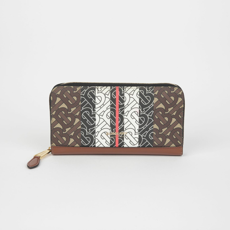 BURBERRY 字母條紋長皮夾 8019308-0