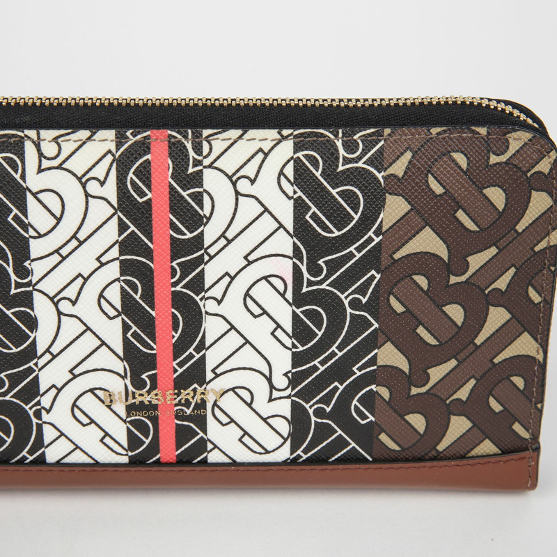 BURBERRY 字母條紋長皮夾 8019308-1