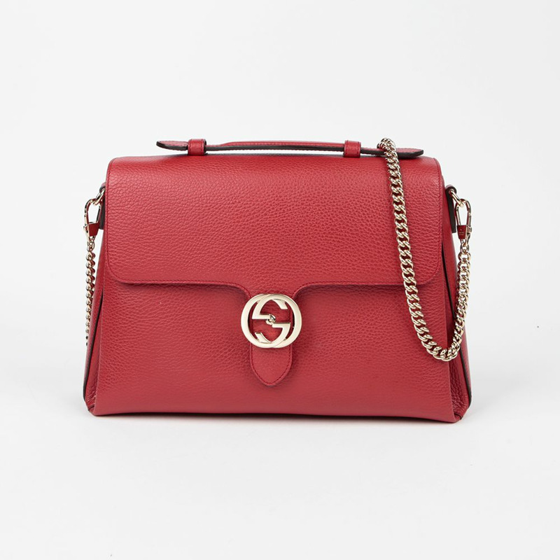 GUCCI 互扣式頂部手把托特單肩包 510306-1