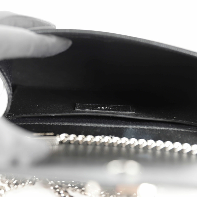 【包稅】SAINT LAURENT Kate 小號銀色鏈條單肩包 469390-10