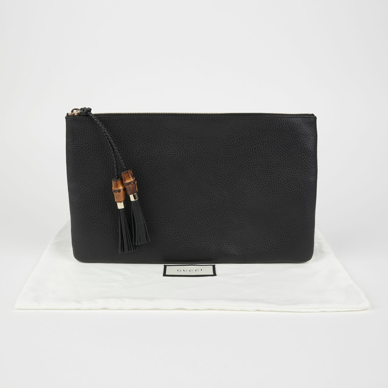 GUCCI 竹流蘇手拿包 449653-0
