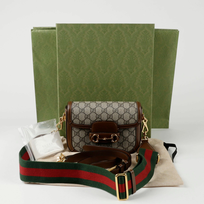 GUCCI Horsebit 1955 迷你肩斜背包 658574-0