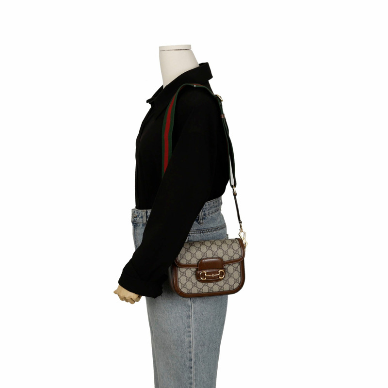 GUCCI Horsebit 1955 迷你肩斜背包 658574-11