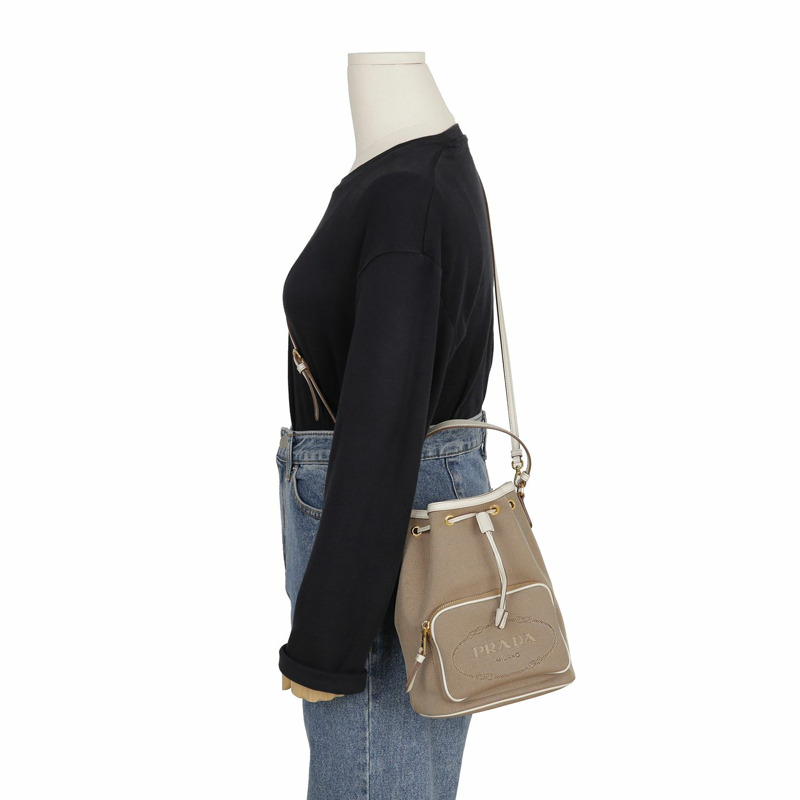 PRADA 1BH038 Duet Bucket 托特單肩包-10