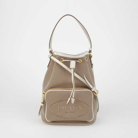 PRADA 1BH038 Duet 水桶手提單肩包