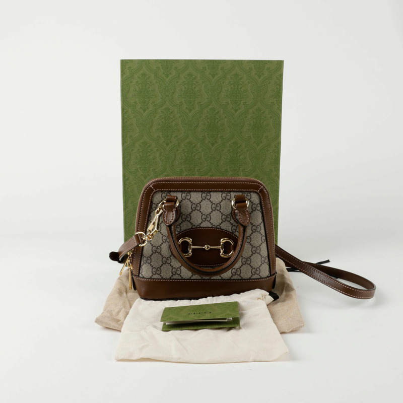GUCCI Horsebit 1955 迷你頂部提把托特單肩包 640716-0