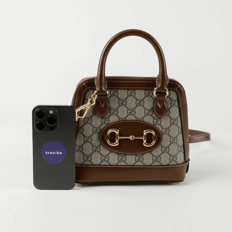 GUCCI Horsebit 1955 迷你頂部提把托特單肩包 640716-7
