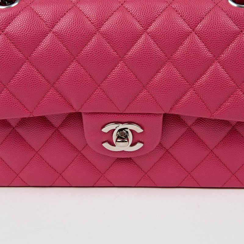 CHANEL Caviar Skin 經典小號翻蓋單肩包 A01113-2