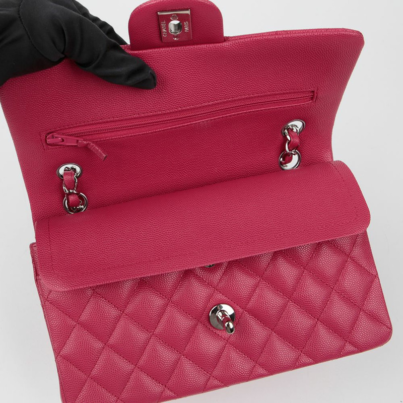 CHANEL Caviar Skin 經典小號翻蓋單肩包 A01113-7