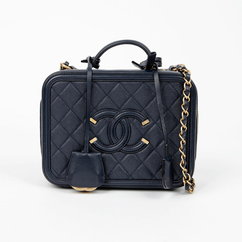 CHANEL Caviar Cosmetic 中型托特單肩包 A93343-1
