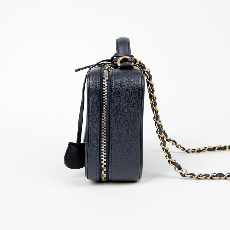 CHANEL Caviar Cosmetic 中型托特單肩包 A93343-4