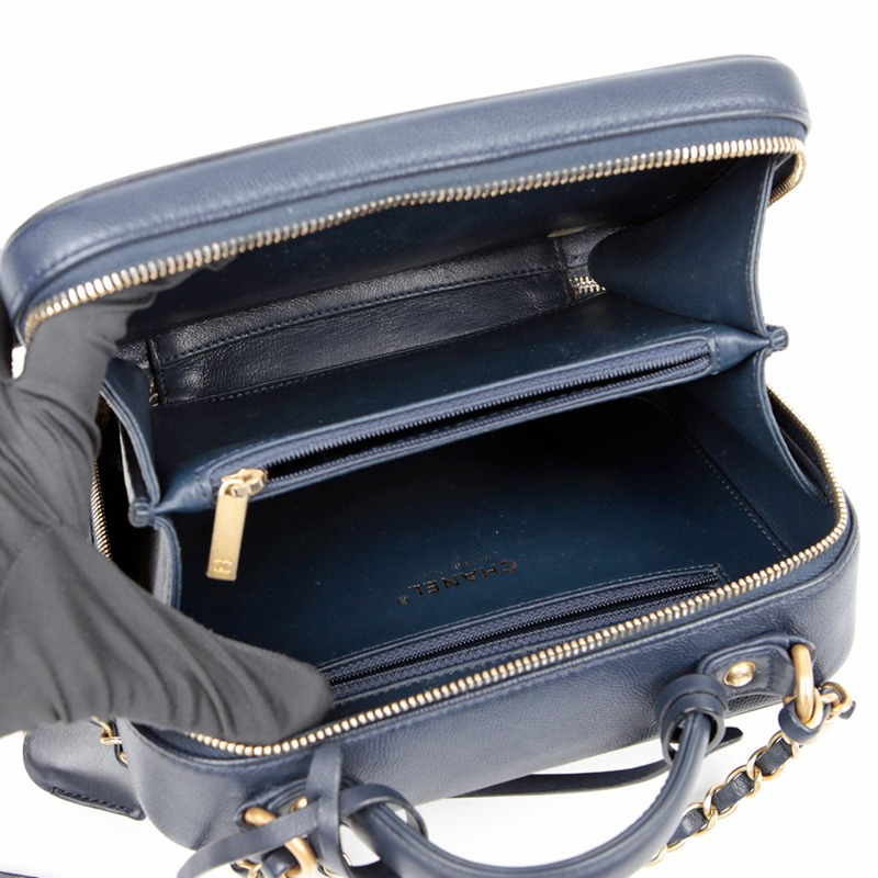 CHANEL Caviar Cosmetic 中型托特單肩包 A93343-8