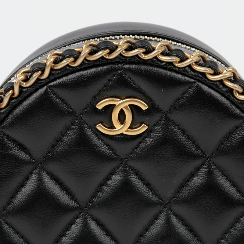CHANEL AP0739 小羊皮圓形跑鏈肩斜背包-2