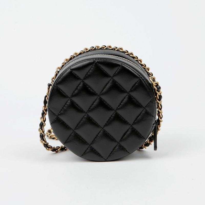 【包稅】CHANEL AP0739 羊皮圓形跑步鏈肩斜背包-3