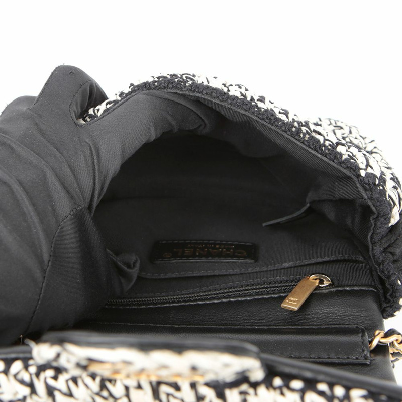 【包稅】CHANEL 拉菲草編織愛心翻蓋肩斜背包-8