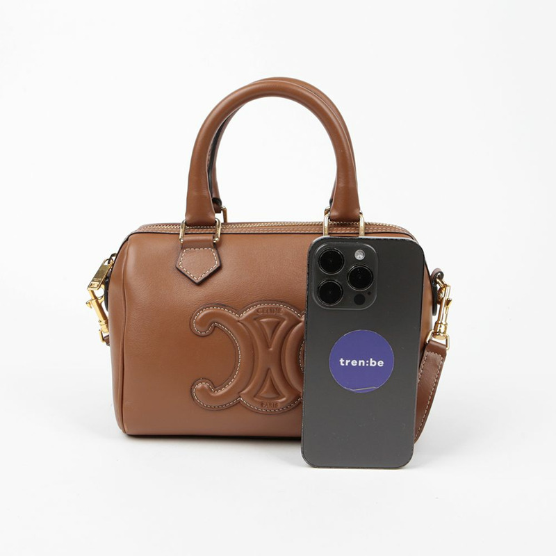 【包稅】CELINE 197583DU3 Quiro Triope Boston 小號手提單肩包-9