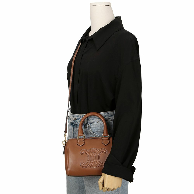 【包稅】CELINE 197583DU3 Quiro Triope Boston 小號手提單肩包-11