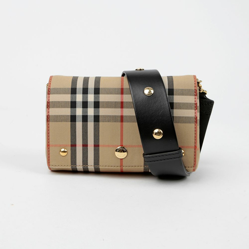 BURBERRY Vintage 格紋小號肩斜背包 8026454-0