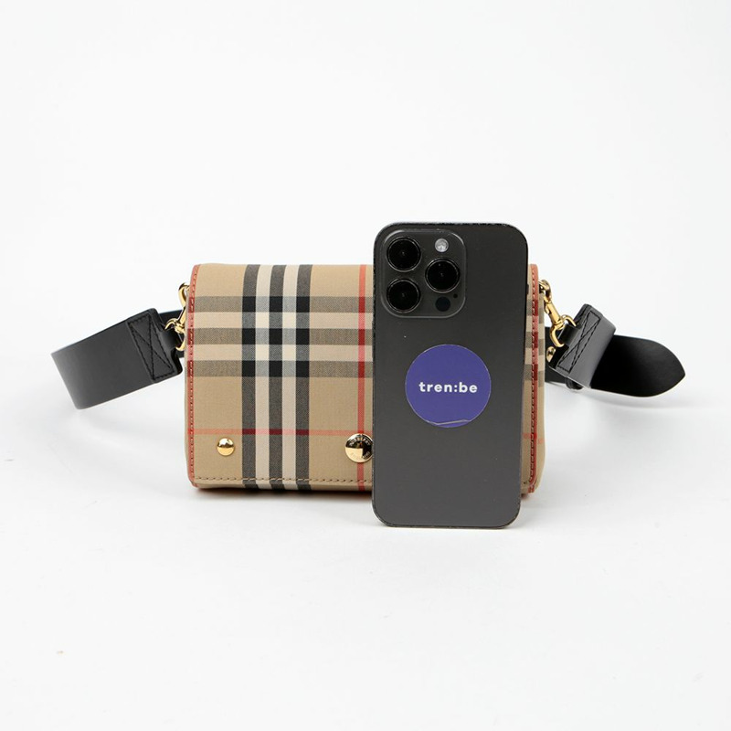 BURBERRY Vintage 格紋小號肩斜背包 8026454-5