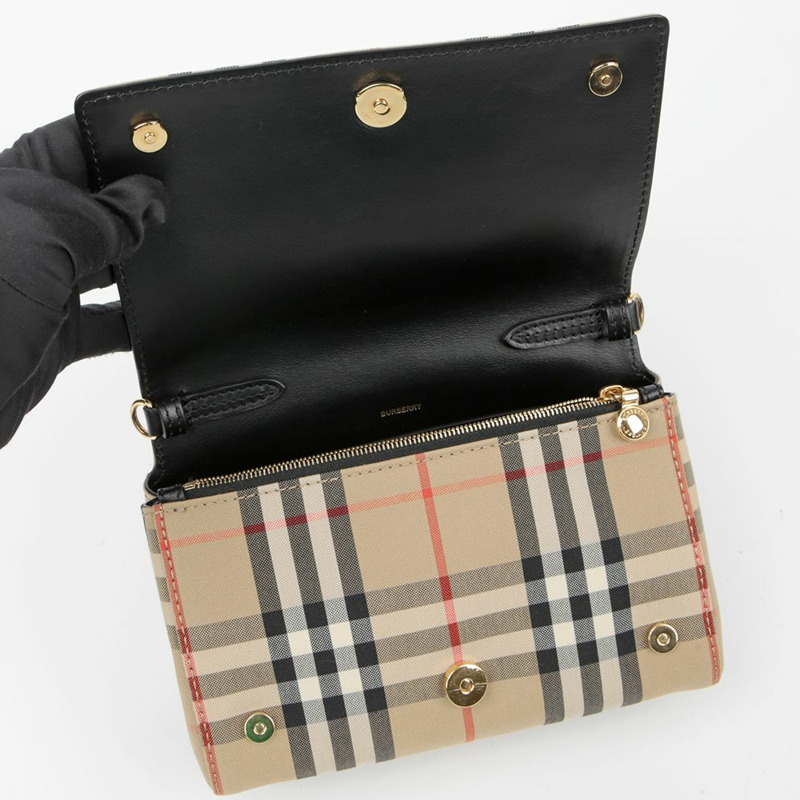 BURBERRY Vintage 格紋小號肩斜背包 8026454-6