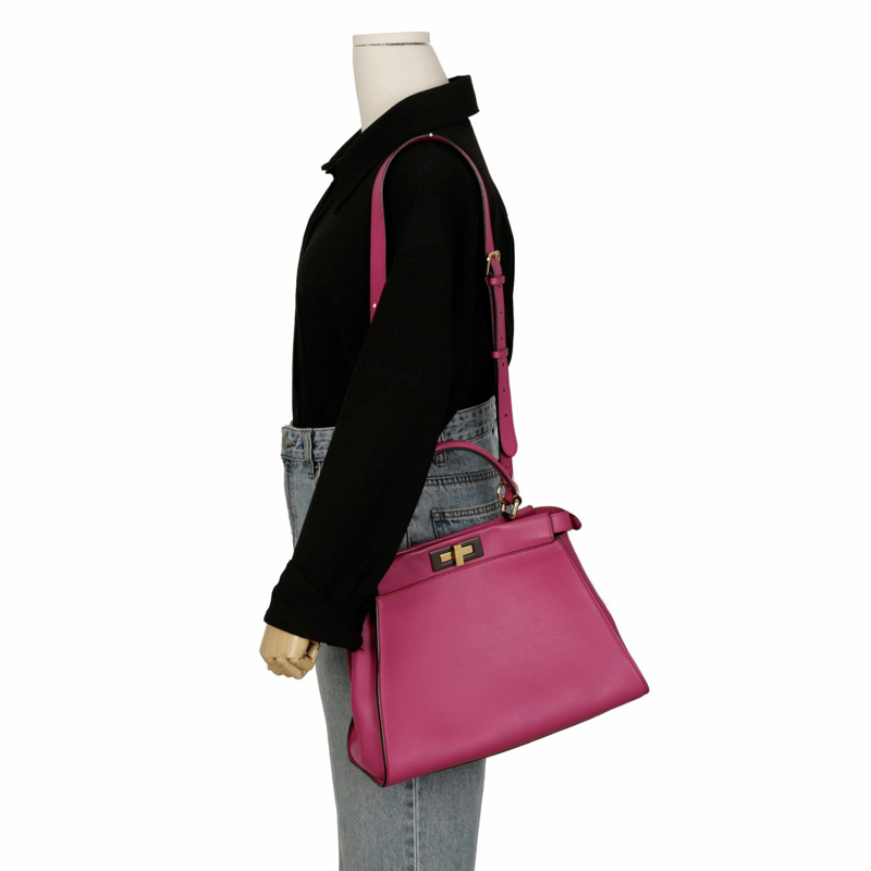 FENDI 常規款 Peekaboo 托特單肩包 8BN290-11