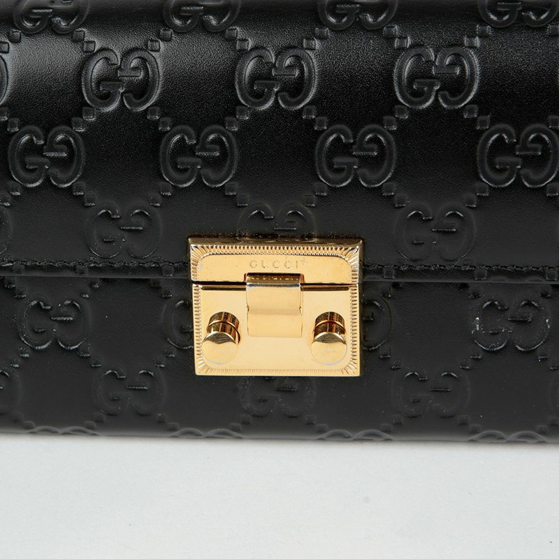 GUCCI Paddle Lock 鏈條長版皮夾 453506-2