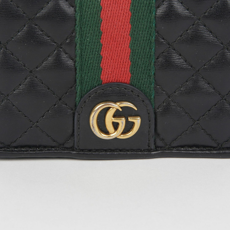 GUCCI 536453 GG Marmont 織帶絎縫錢包-1