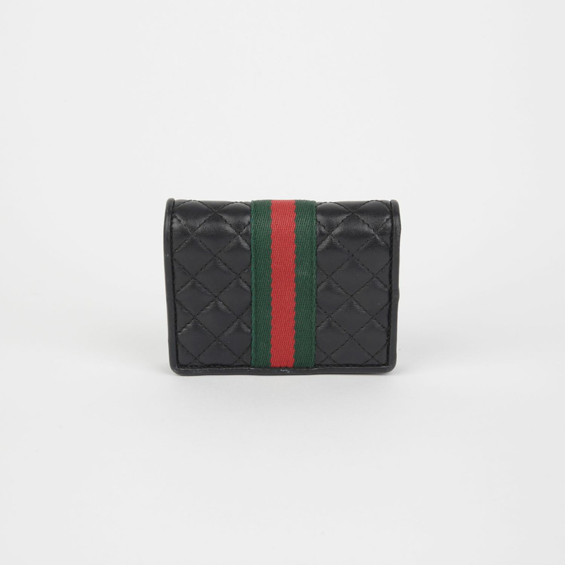 GUCCI 536453 GG Marmont 織帶絎縫錢包-2