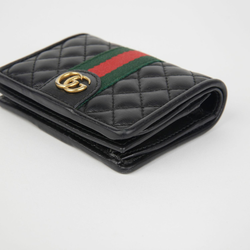 GUCCI 536453 GG Marmont 織帶絎縫錢包-6