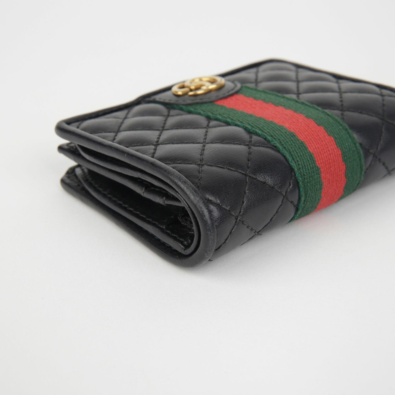 GUCCI 536453 GG Marmont 織帶絎縫錢包-7