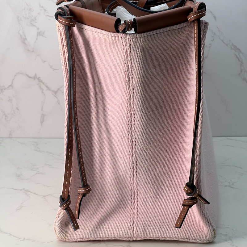 💗香緹國際精品💗 LOEWE 帆布托特包 粉色-3