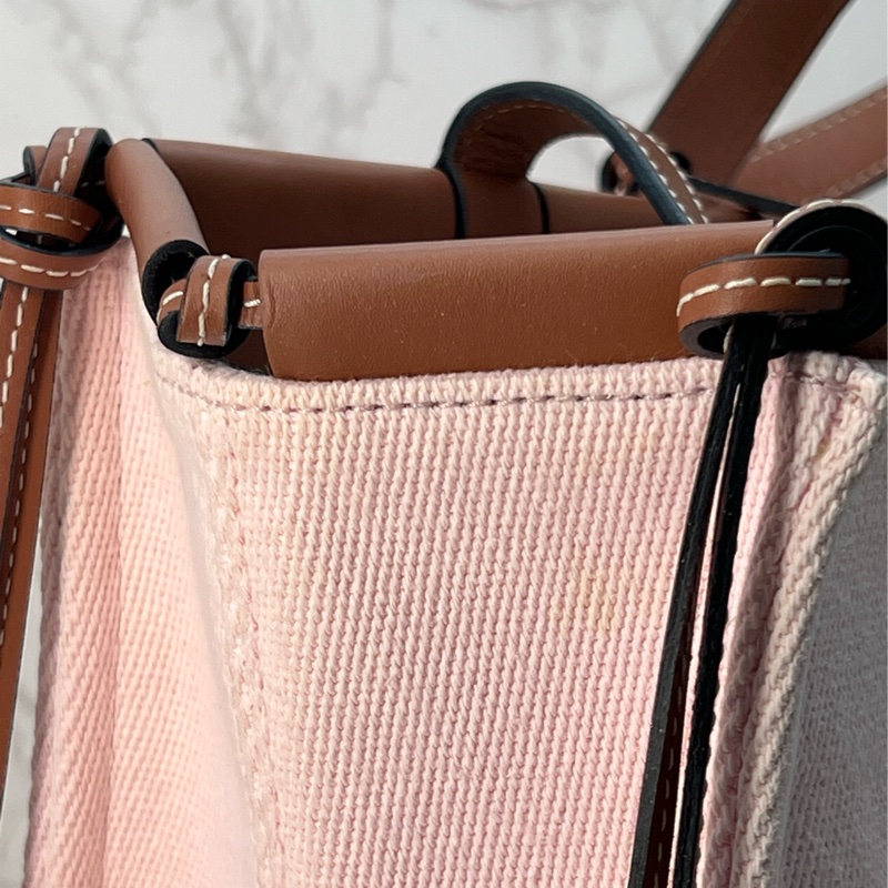 💗香緹國際精品💗 LOEWE 帆布托特包 粉色-6