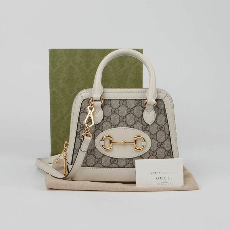 GUCCI Horsebit 1955 迷你頂部提把托特單肩包 640716-0