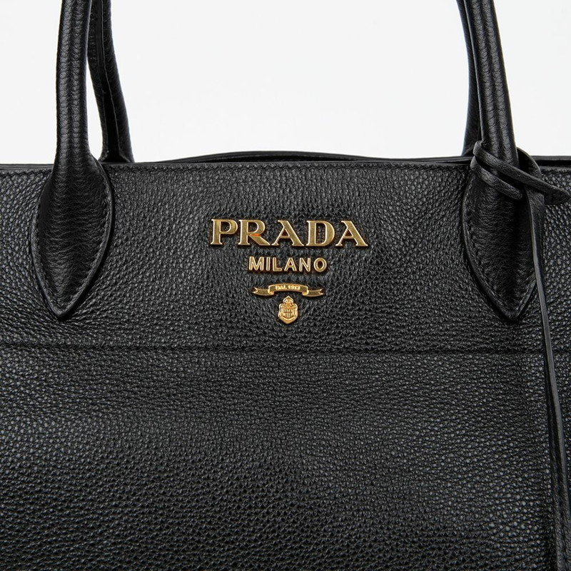 PRADA 金屬標誌托特單肩包 1BG194-2