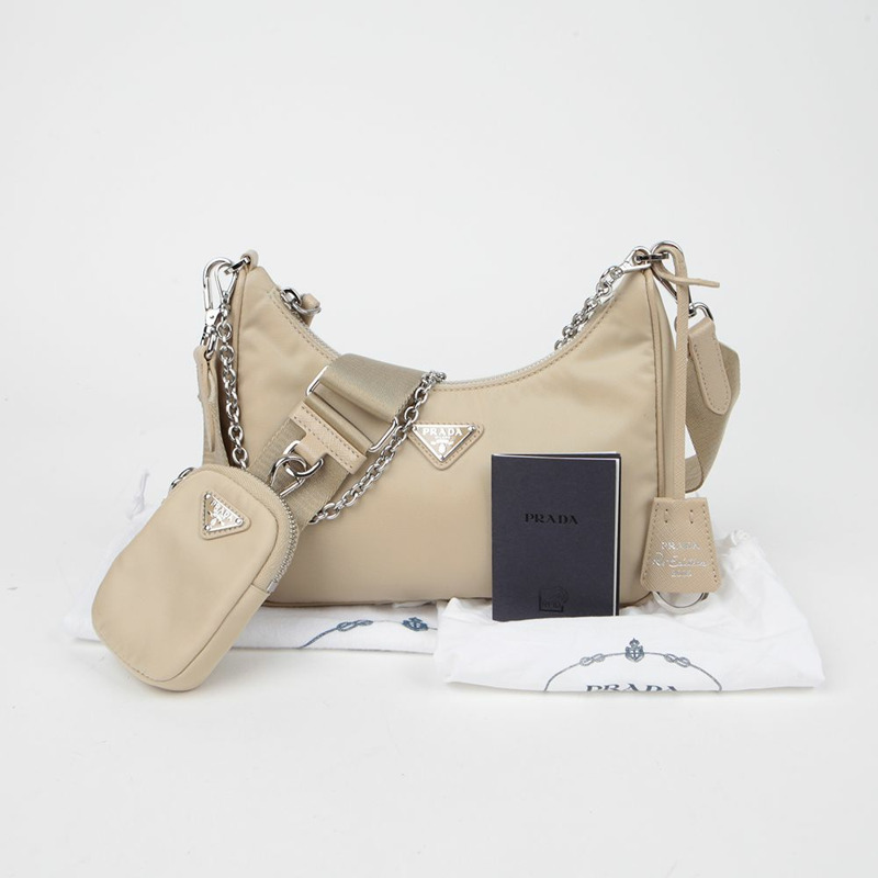 PRADA 1BH204 復刻版多色 Hobo 肩斜背包-0