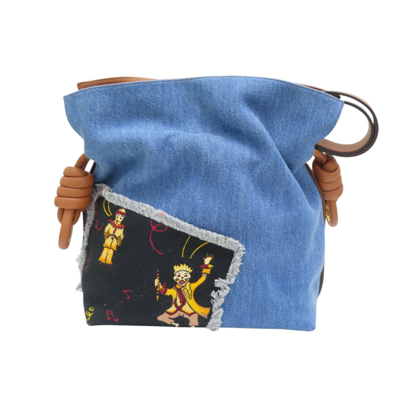 藍色 牛仔布 Flamenco 肩背包 370.99.K63 【LOEWE 羅威】 370.99.K63-1