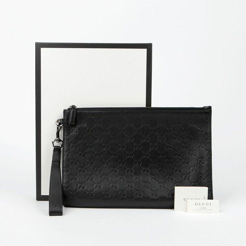 GUCCI GG 標誌肩帶手拿包 473963-0