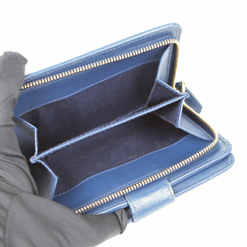 PRADA 1M1225 金屬標誌緊湊型皮夾-13
