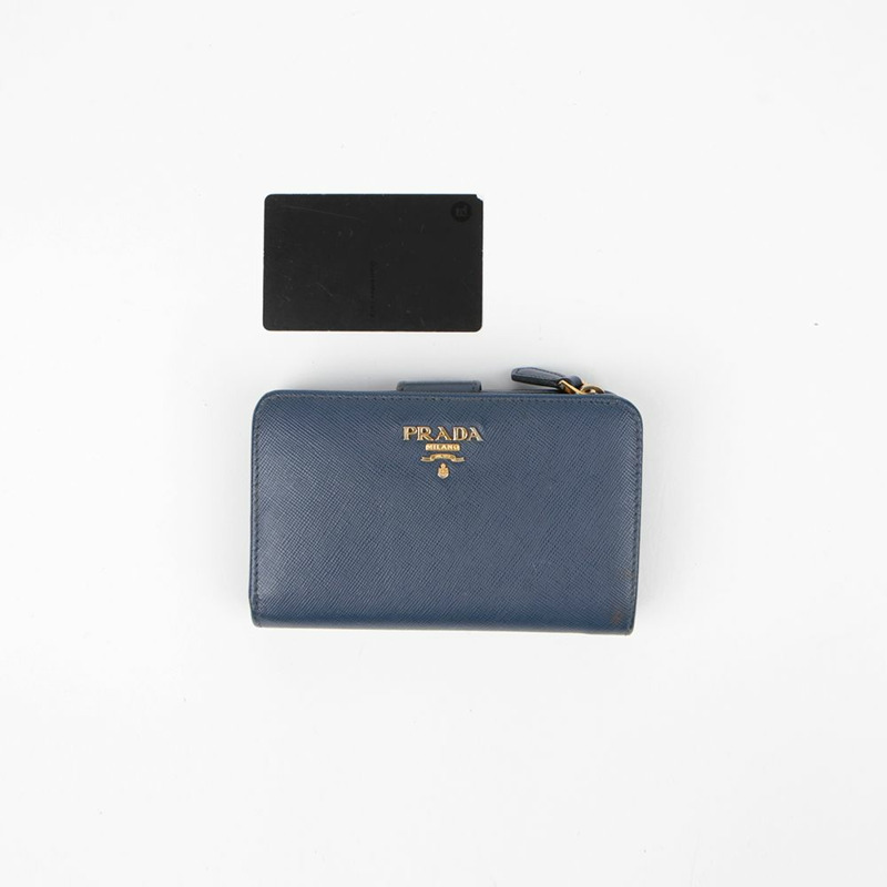 PRADA 1M1225 金屬標誌緊湊型皮夾-14